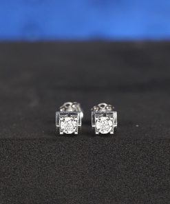 .03-.034 CTW Diamond Earrings 18k White Gold JS107E-WG